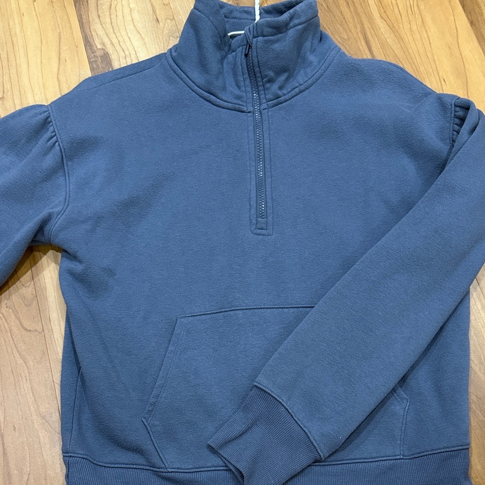 Women’s Blue Half-Zip Sweater